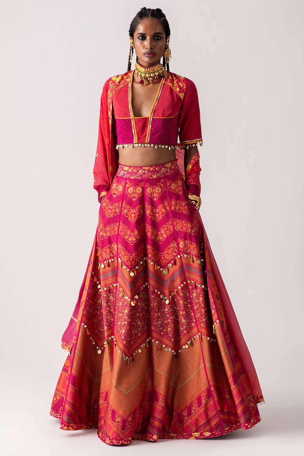 Yankita Kapoor Designer Long Top Pink Lehenga Choli for Women. - Etsy  Australia