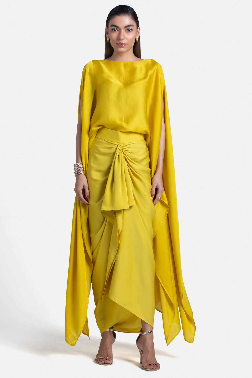 Pintuck Draped Skirt  BENNCH