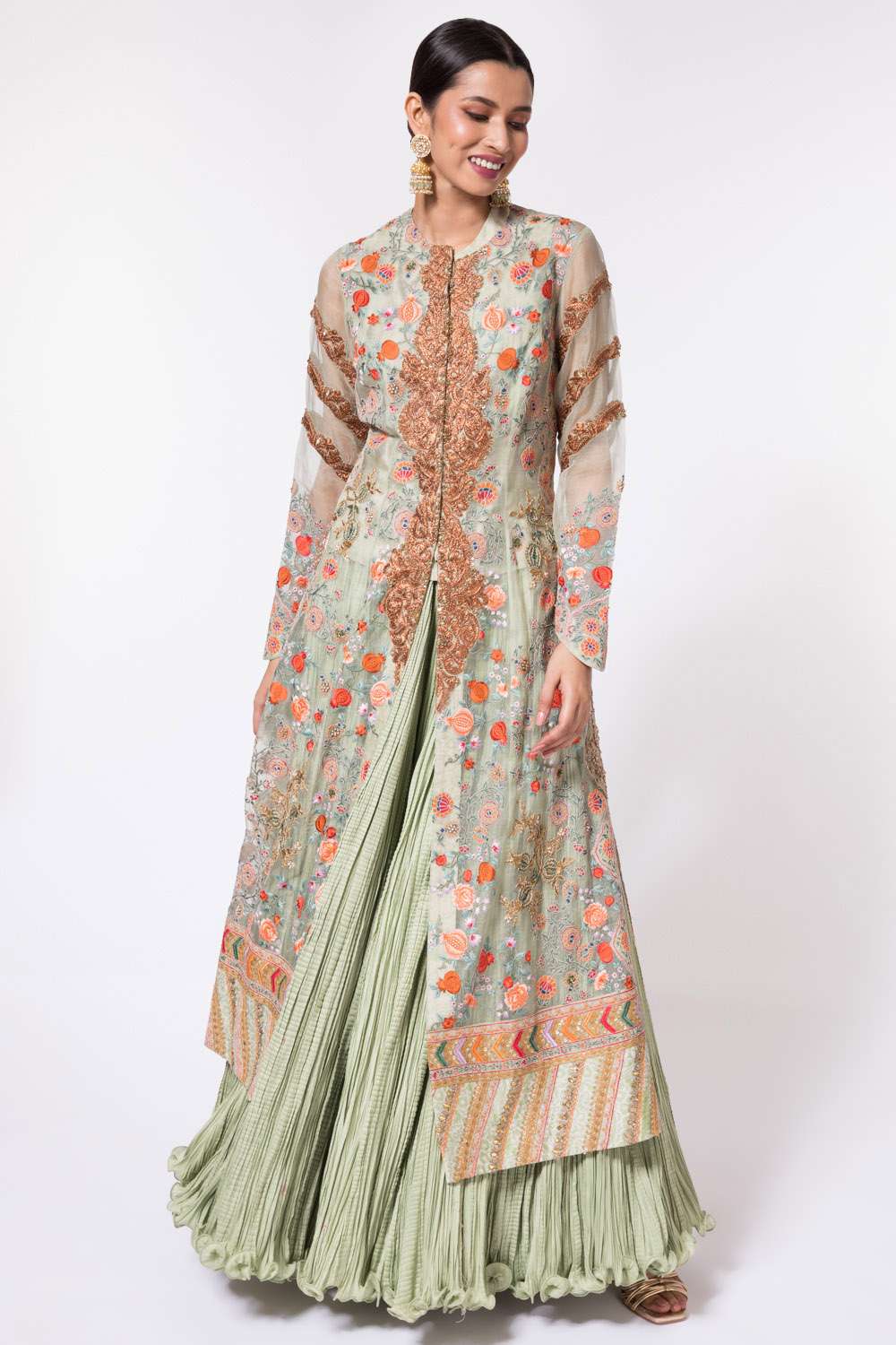 50 Lehenga with Jacket | Cape lehenga - Fusion Ethnic Wear
