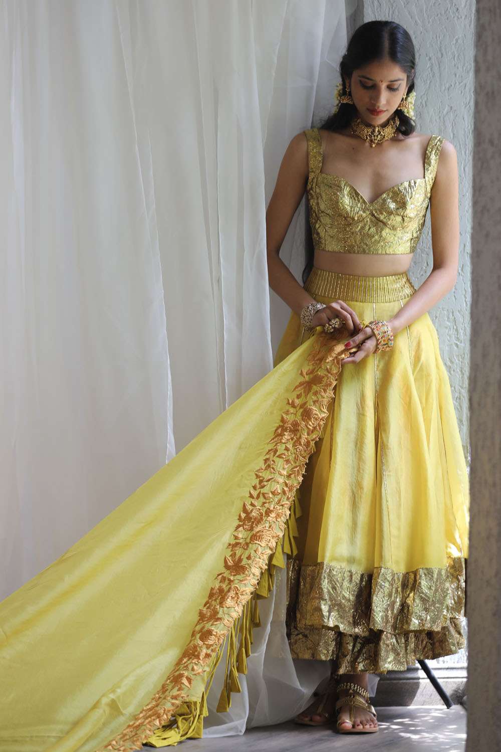 Buy Gota Patti Work Net Designer Lehenga Choli Online
