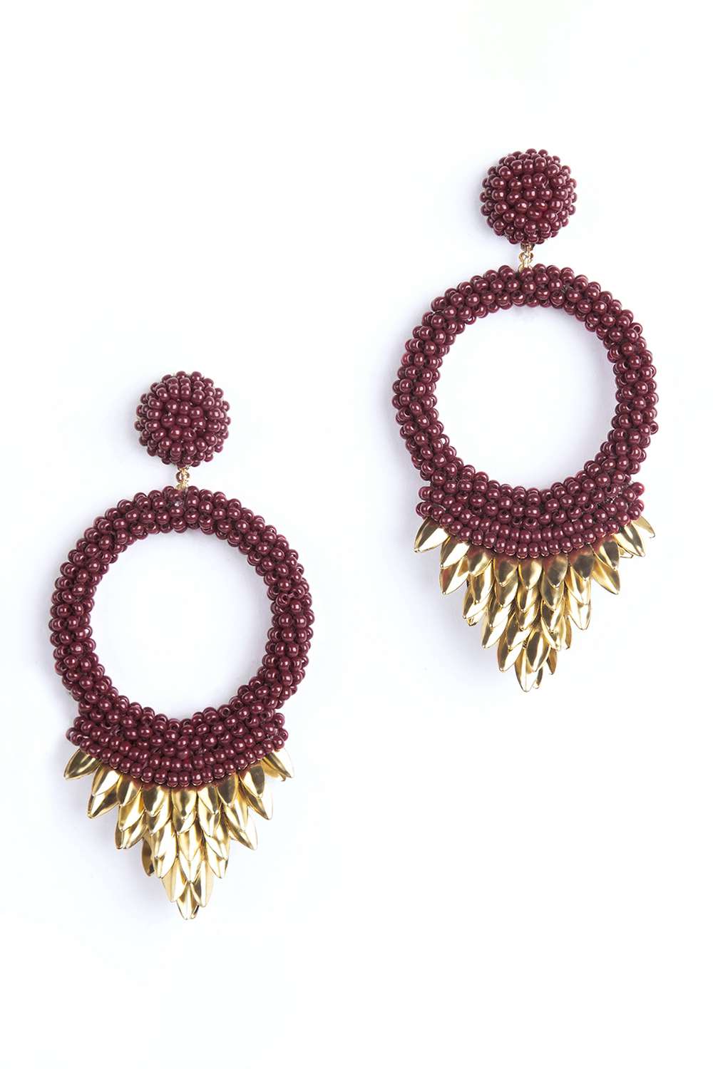 Discover more than 137 maroon long earrings - seven.edu.vn