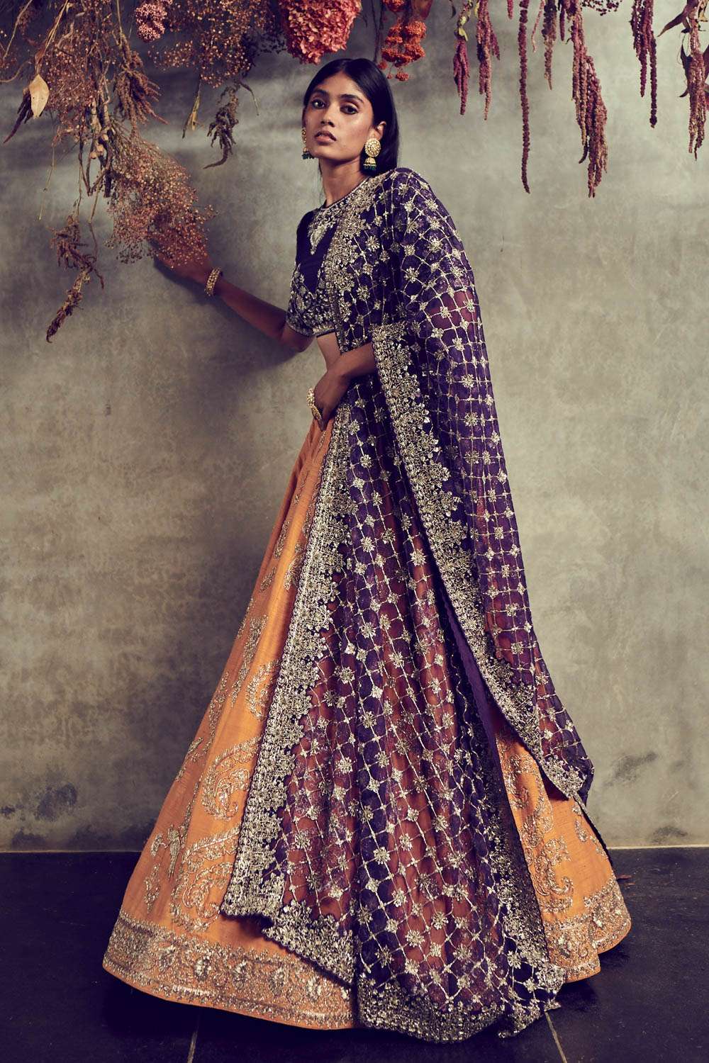 Esha Gupta in yellow and purple lehenga looks like a regal queen. See pics  - India Today