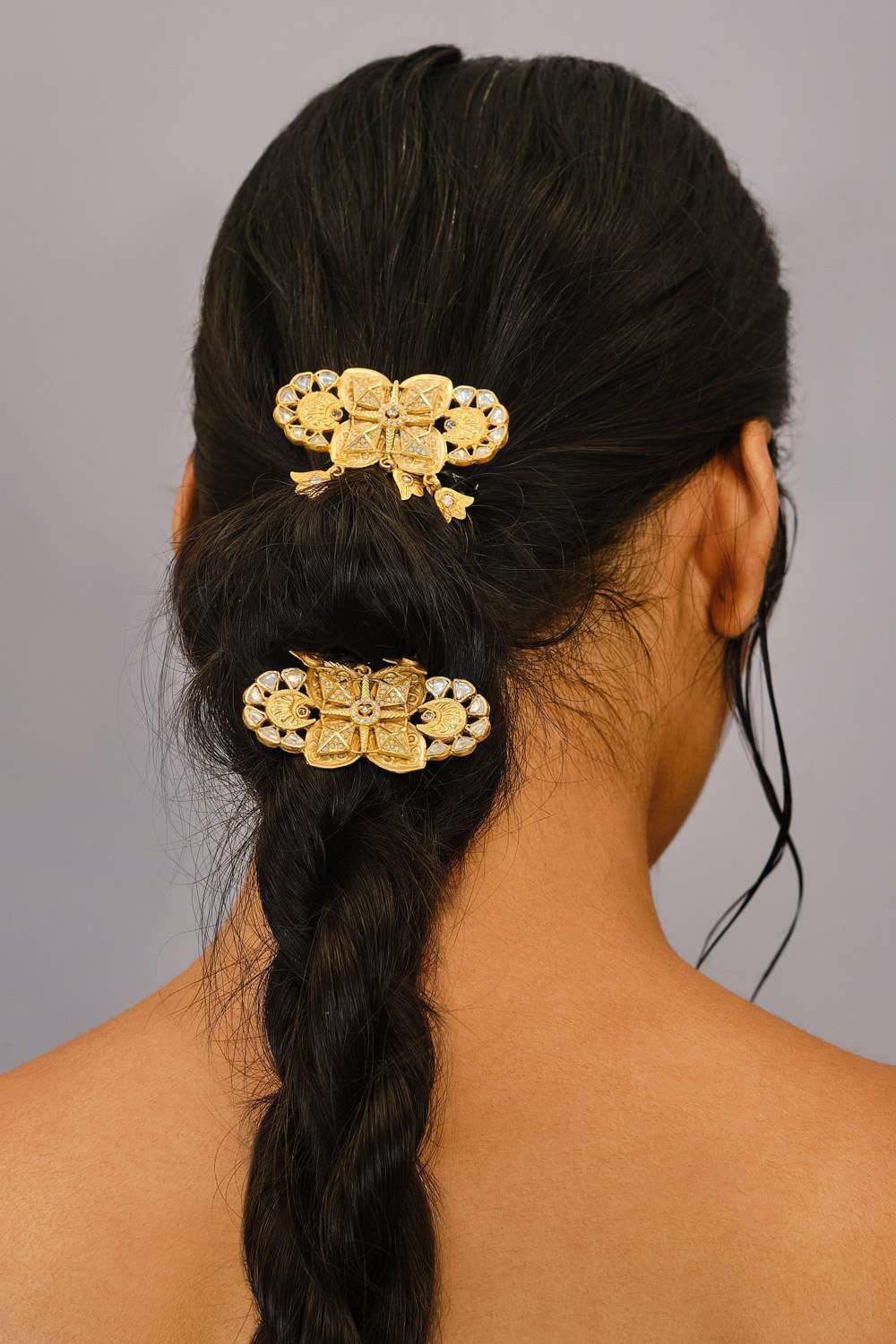 Buy Antique gold hair pins -Designer Wear - Ensemble