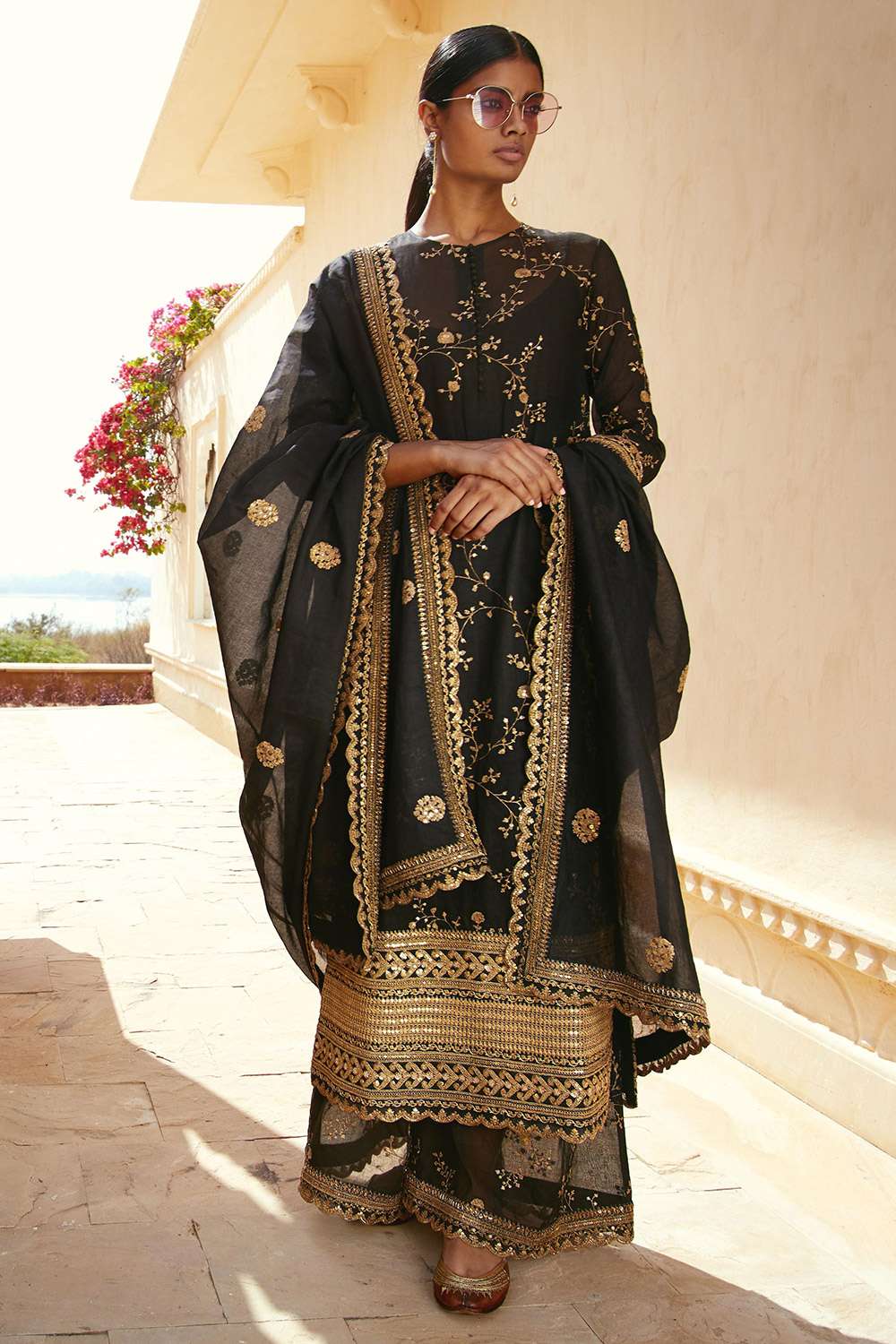 Buy Begum Jaal Sharara Set In Black Designer Wear Ensemble Sabyasachi chakrabarty is an indian actor of theater, films and television. begum jaal sharara set in black