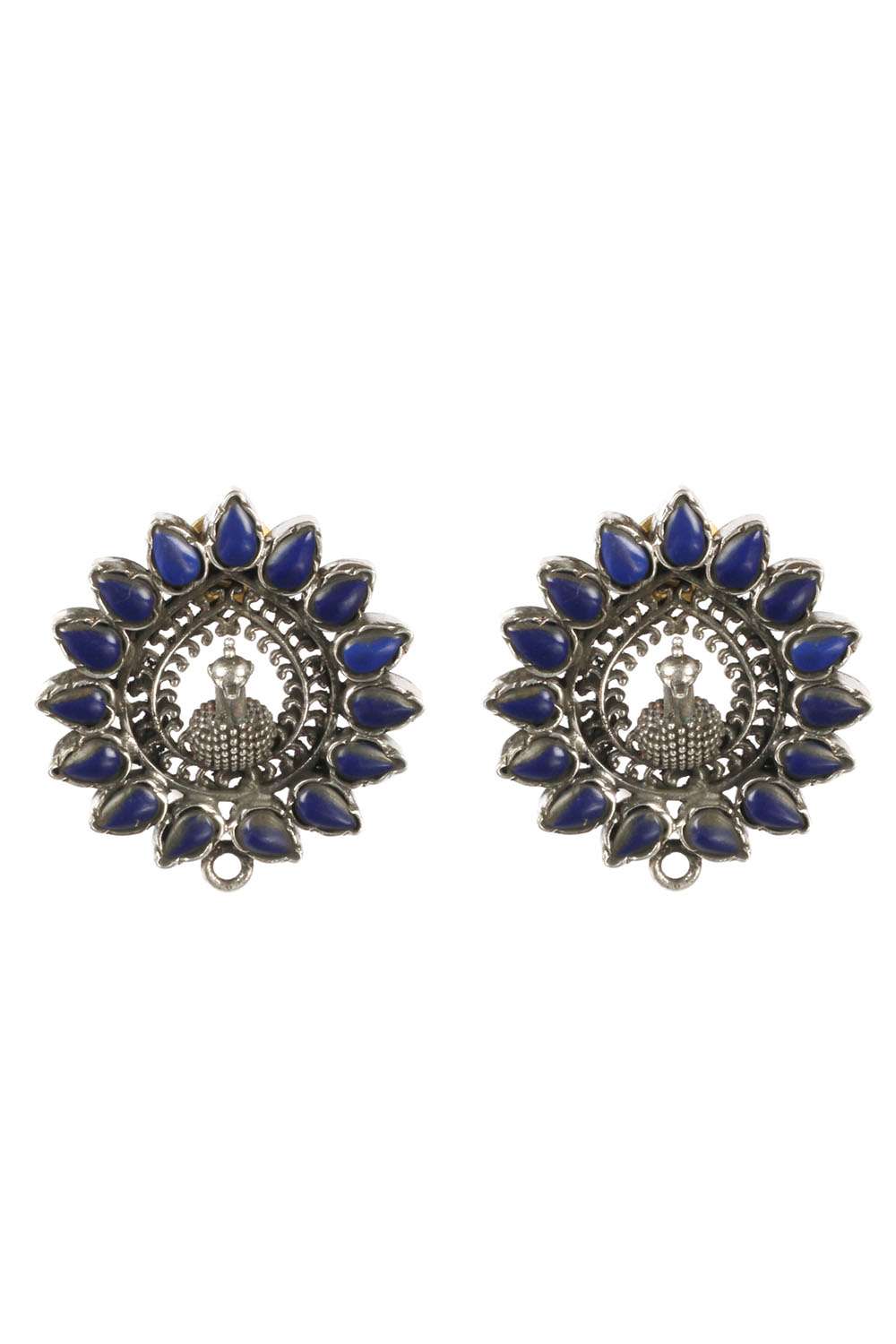 925 Sterling Silver Blue Stone Earrings  Silver Palace