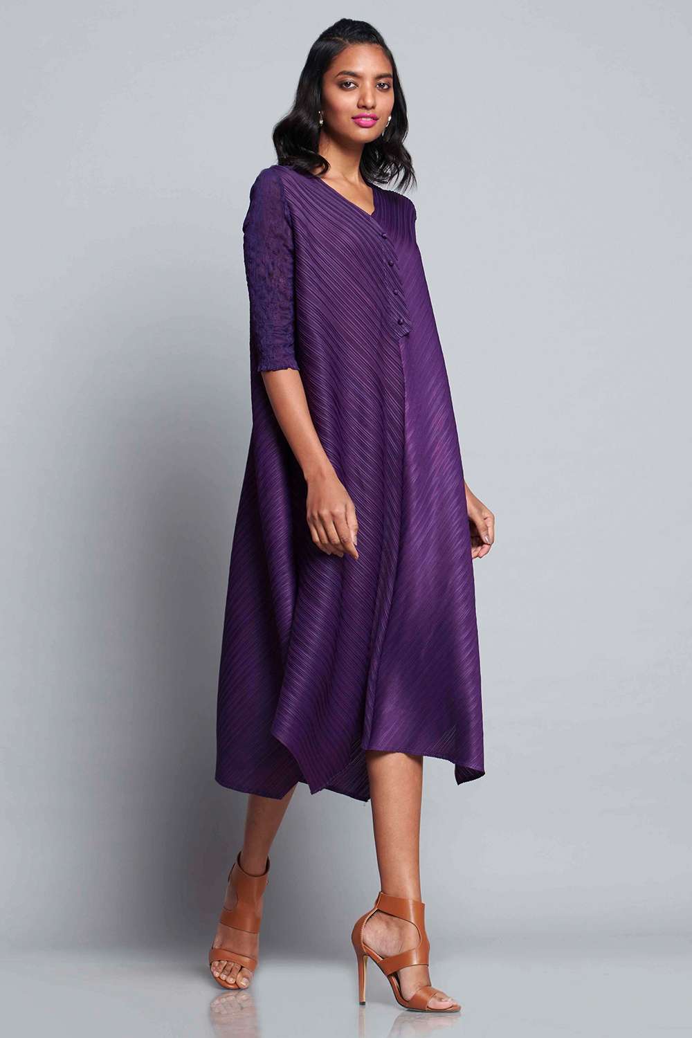 Buy V-neck tunic dress -Designer Wear - Ensemble