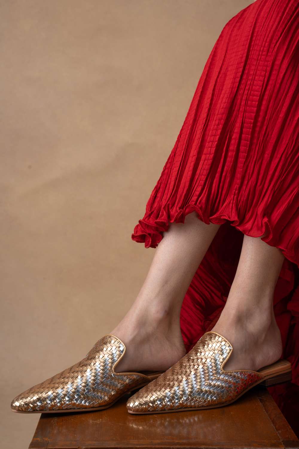 Buy Inochhi Soft Gold Leather Footwear