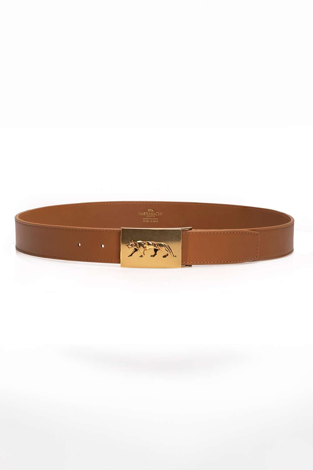 Buy Sabyasachi Soft Brown Leather Belts