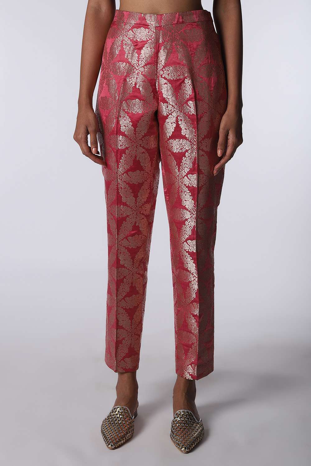 Buy online Peppy Pink Brocade Pants from bottom wear for Women by Schwof  for 719 at 55 off  2023 Limeroadcom