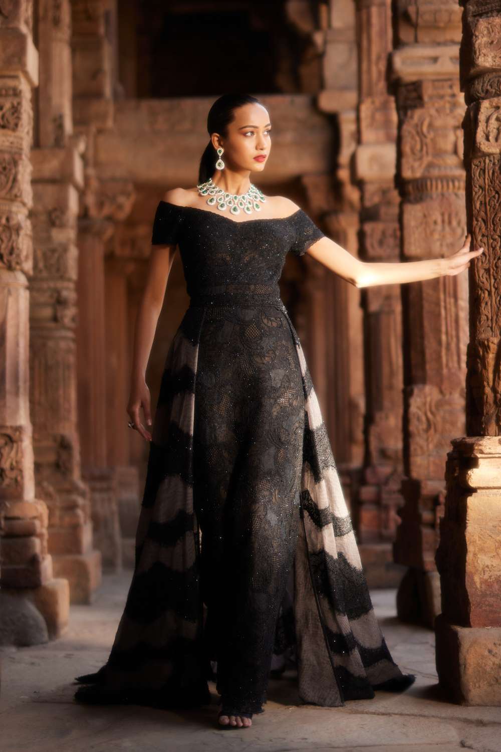 Buy Roseroom Soft Black Gown Fabric:- Tulle And Bustle Fabric