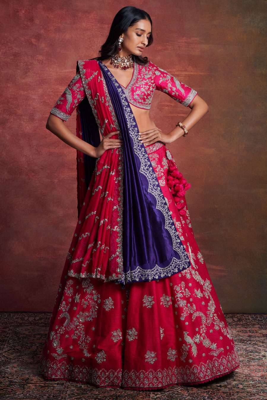 jayanti reddy red zardosi embroidered lehenga set 369900 select size xs