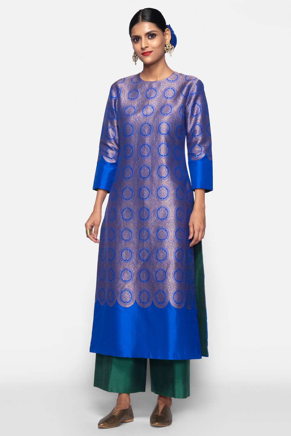velvet suit with brocade pants