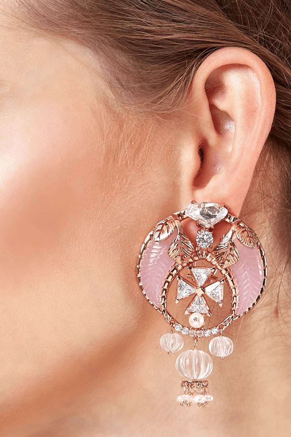 Double Cherry Blossom Earrings Romantic Cherry Blossom Dangle Earrings  Light Pink Handmade Bronze Resin Earrings/ Clip-On - Shop olistudio Earrings  & Clip-ons - Pinkoi