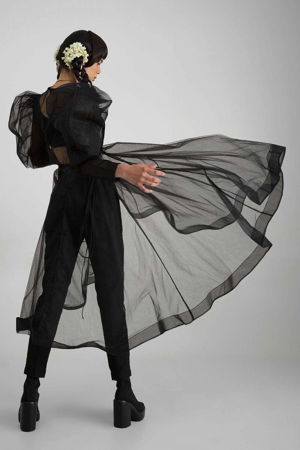 Buy QUOD Soft Black 100% Nylon Dresses