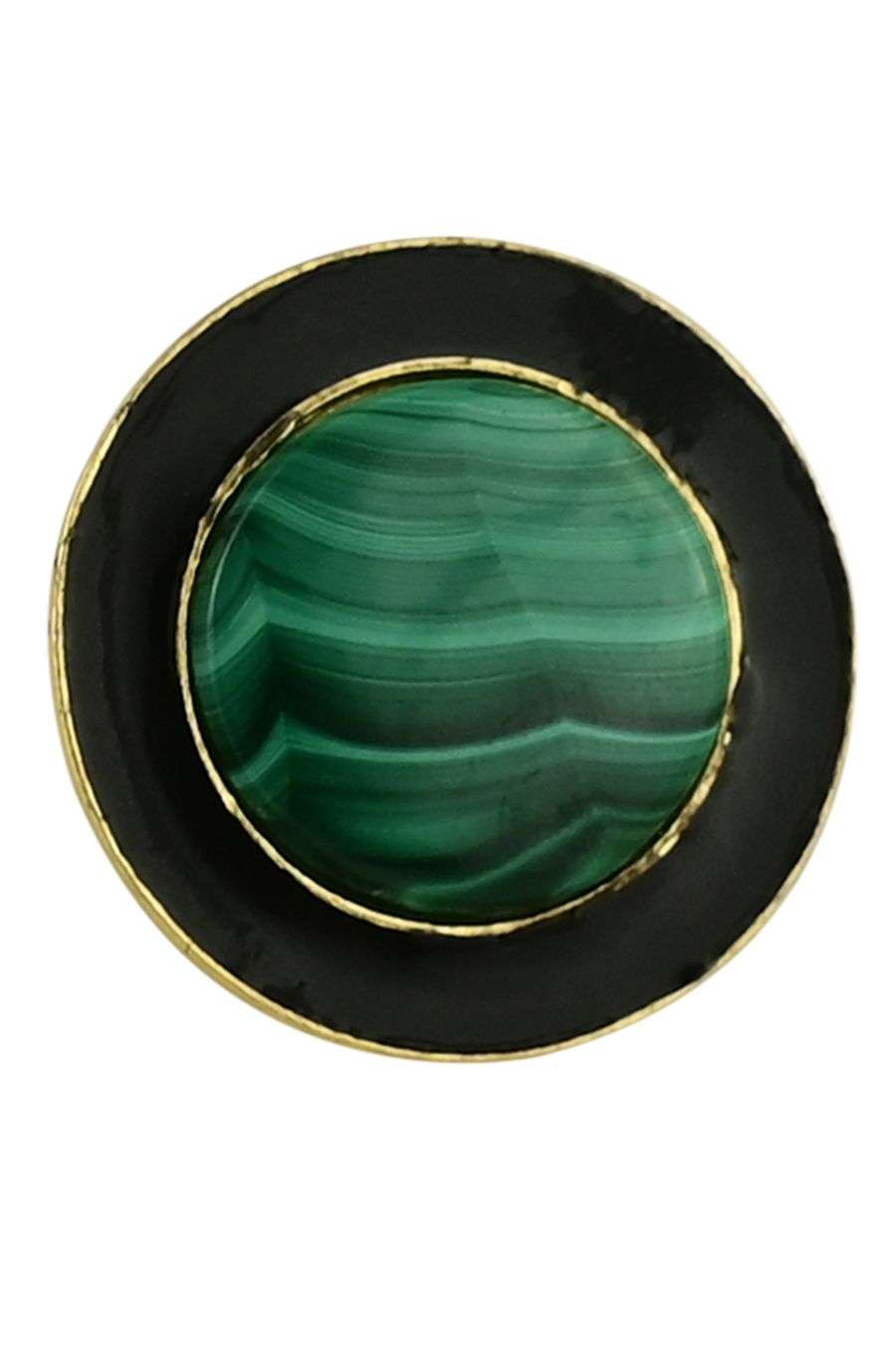 Green Tourmaline & Pearl Ring
