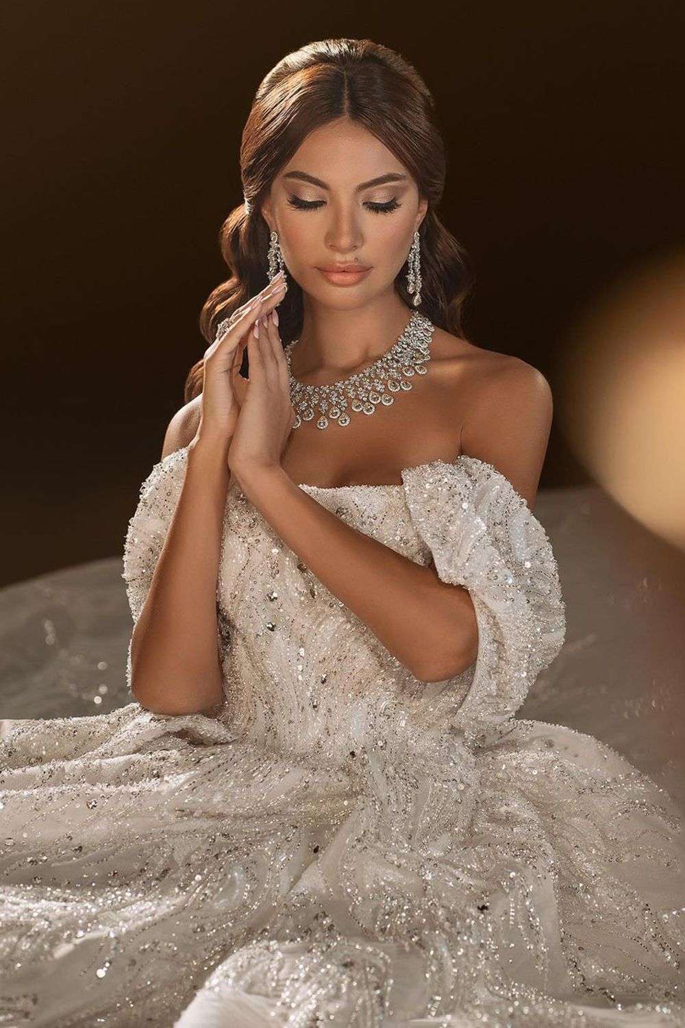 Buy Diosa Paris Soft White Swarovski zirconia Necklaces
