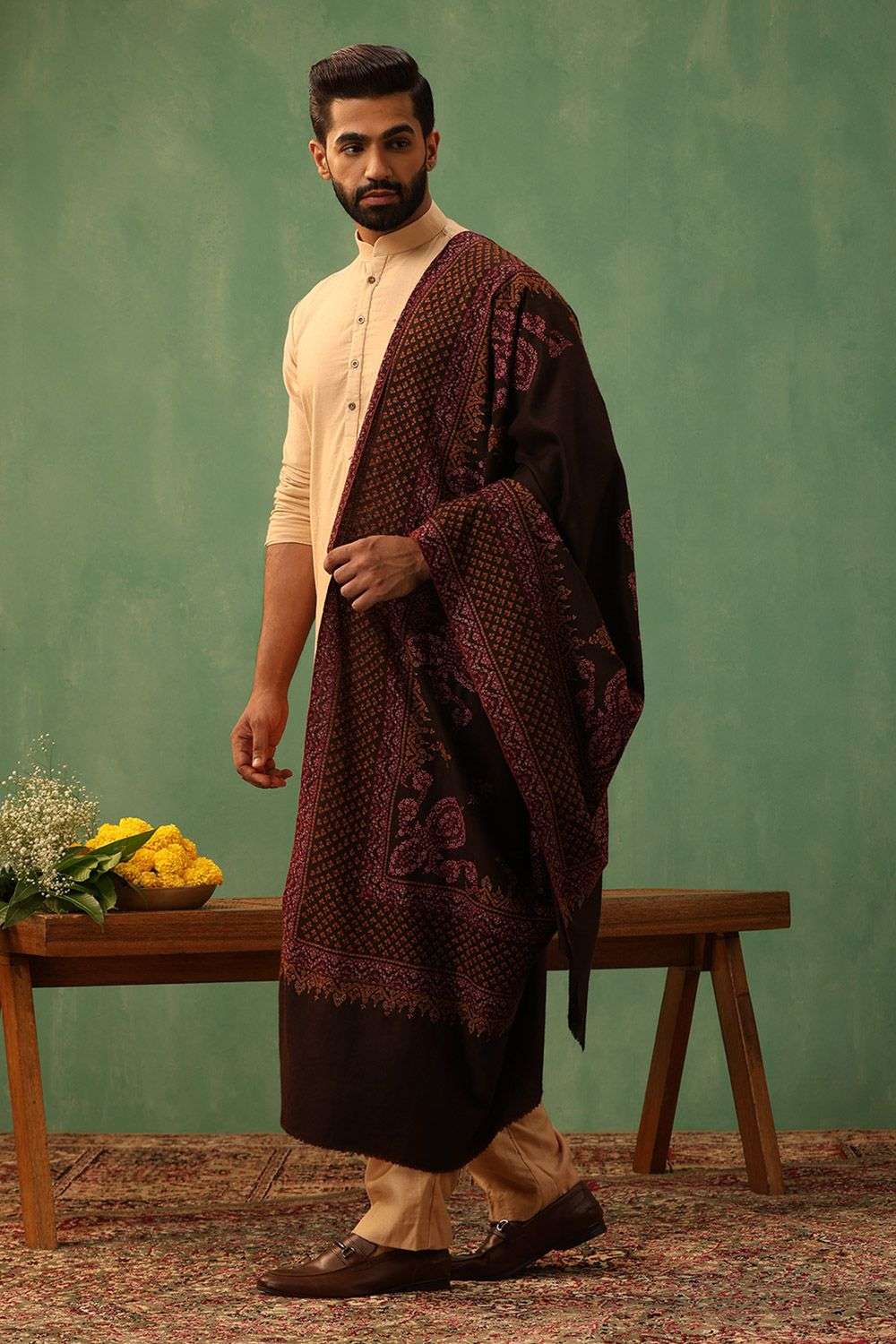 brown pashmina shawl