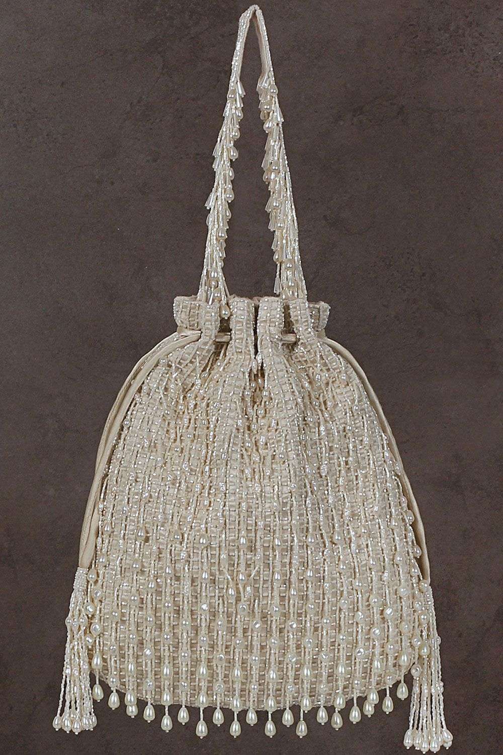 Ivory opal potli bag
