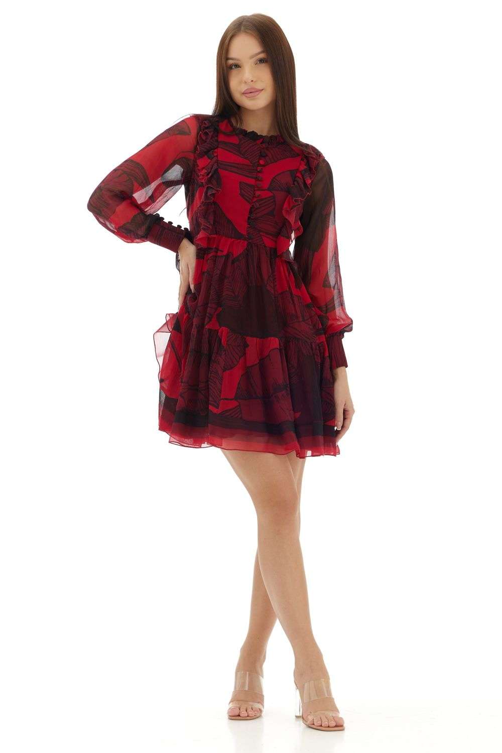 A-Line V-neck Straps Pink Lace Cheap Short Homecoming Dress, HD0124