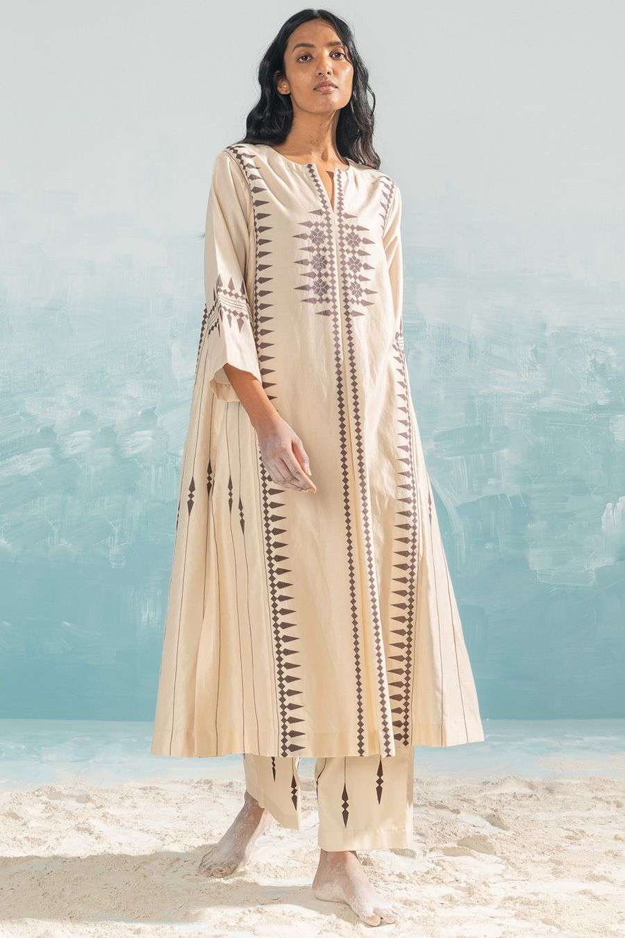 Buy Ivory Constructed Applique, Cutwork Pants by Designer IKAI Online at  Ogaan.com