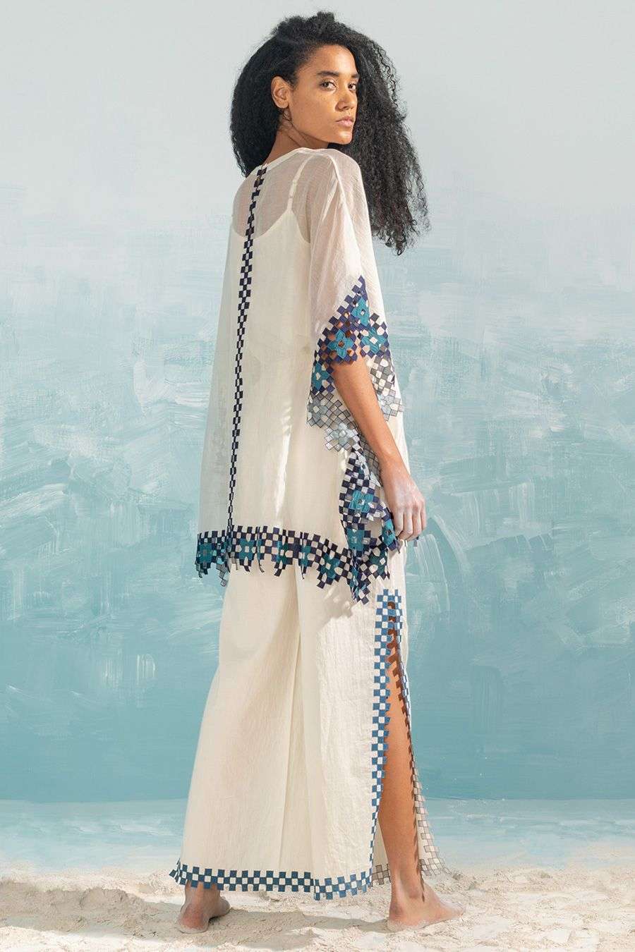 Buy Ikai Soft Ivory Shirt - Cotton Silk Chanderi , Slip - Cotton