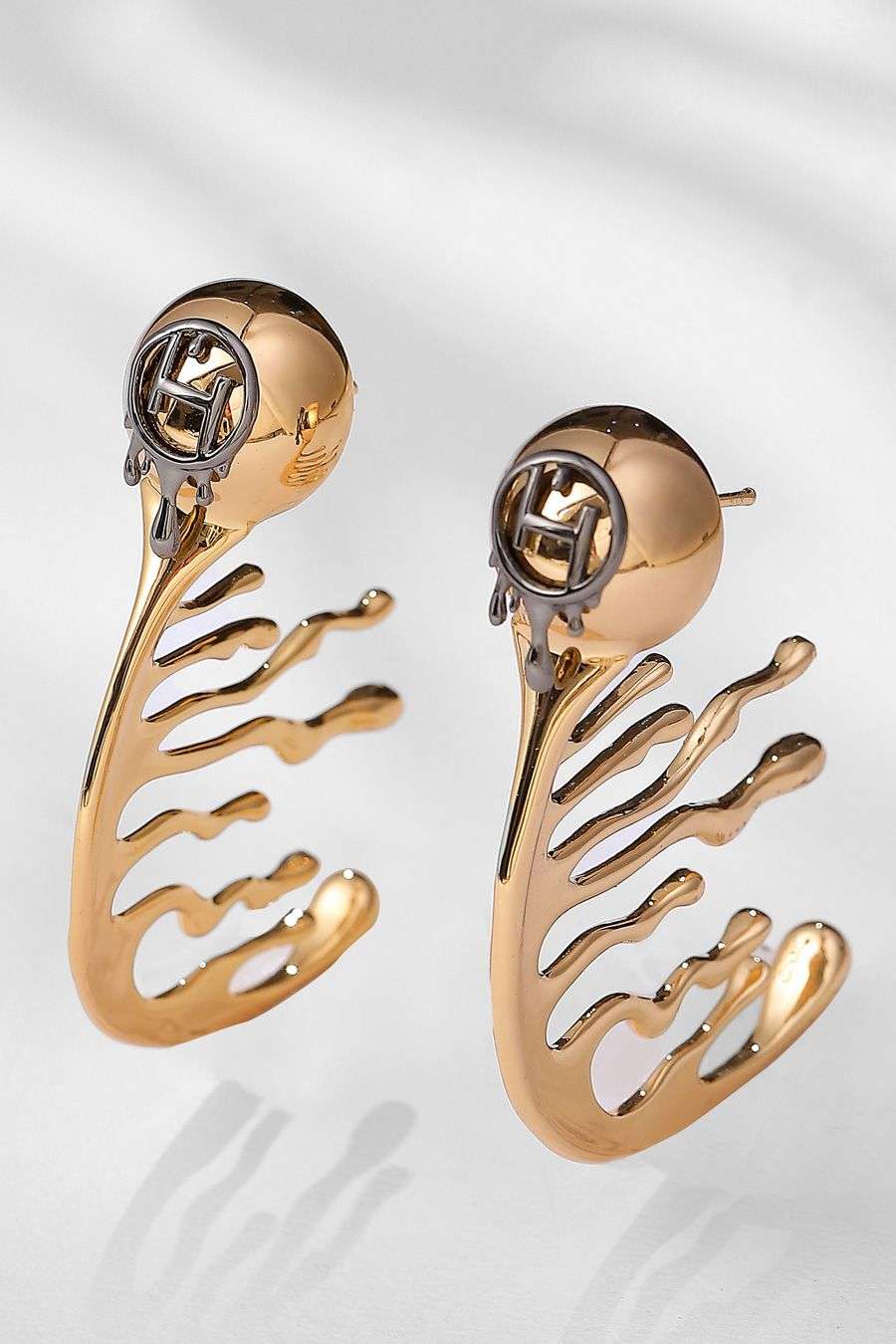 ORSA JEWELS 14 Gold 925 Sterling Silver Full CZ Huggies Earrings for Women  Dainty Hoop Half Earring Anniversary Gift SE391 - AliExpress