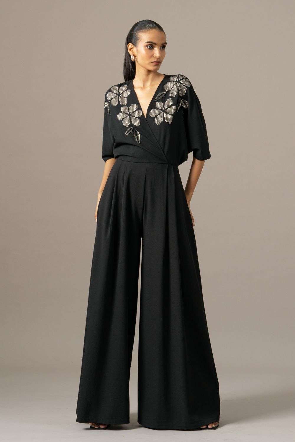 Buy Namrata Joshipura Soft Black Jersey Jumpsuits