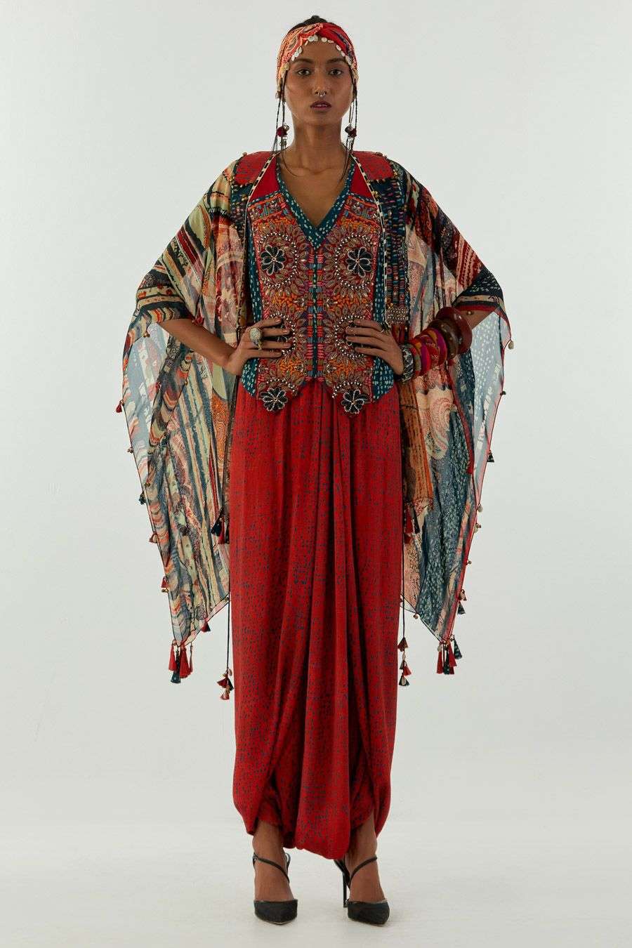 Buy Aseem Kapoor Soft Multi Jacket-Sheer Silk, Blouse-Mul Mul