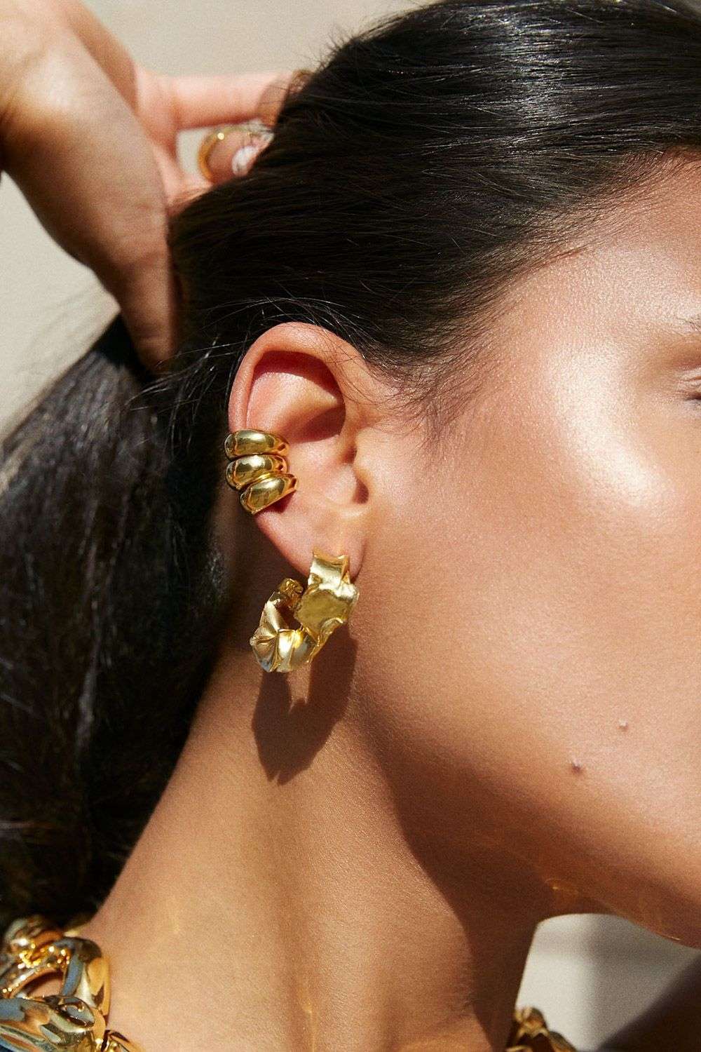 Buy Misho Soft Gold 22Kt Gold Plating Earrings