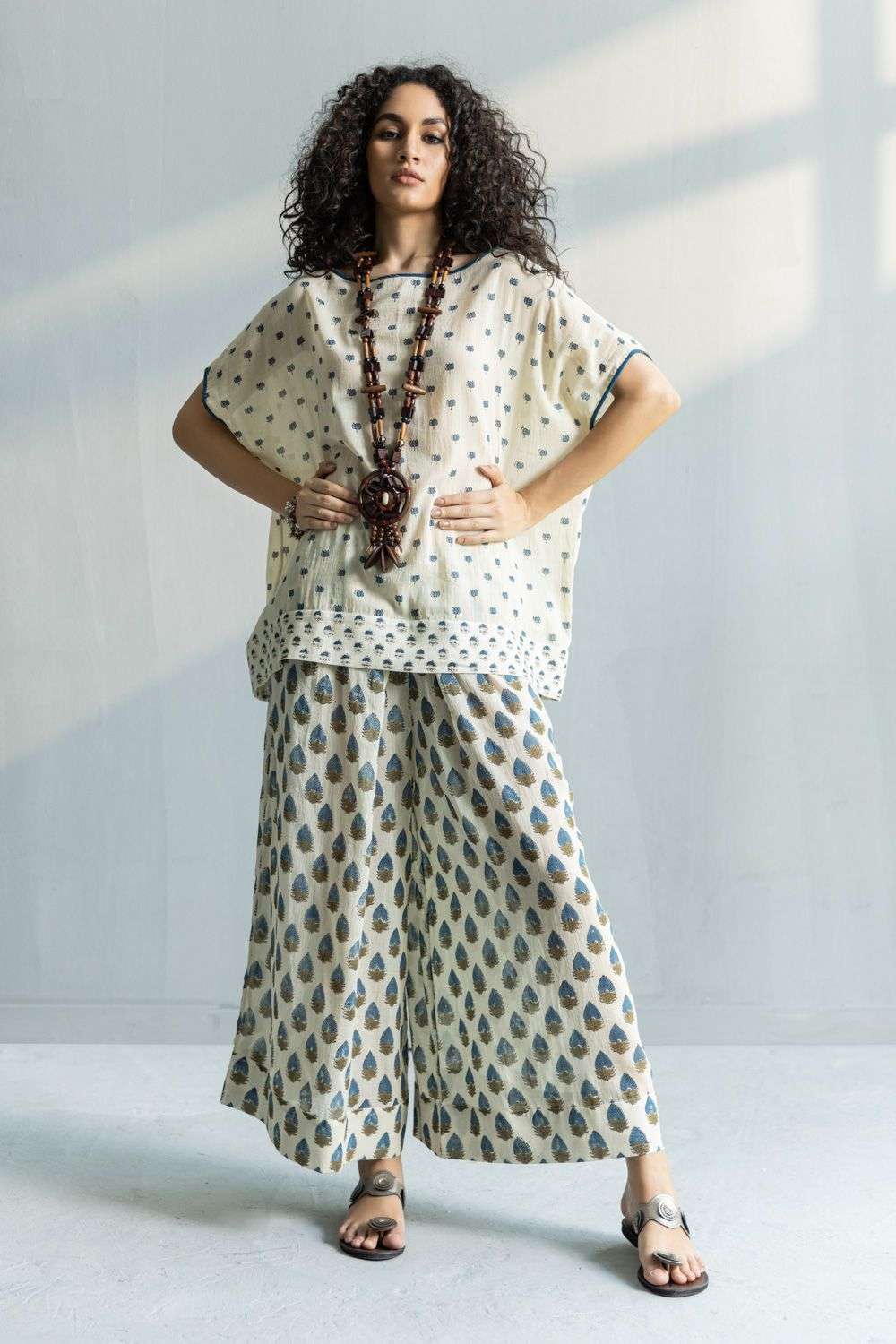 Buy Payal Jain Soft Ivory Cotton Bottoms