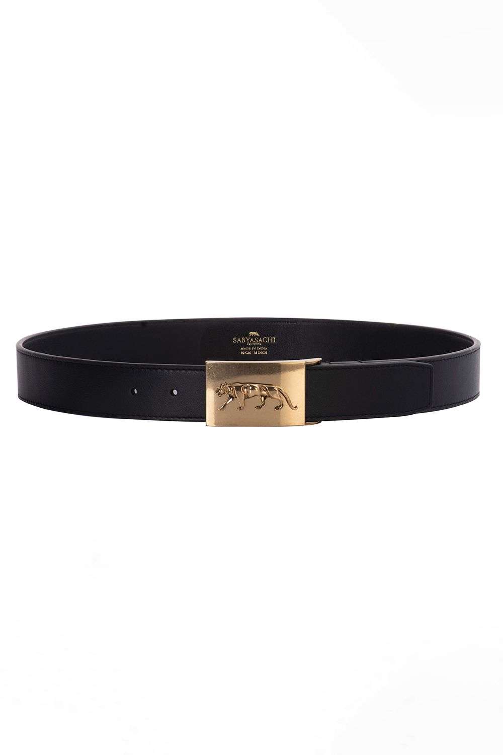 Buy Sabyasachi Soft Black Leather Belts