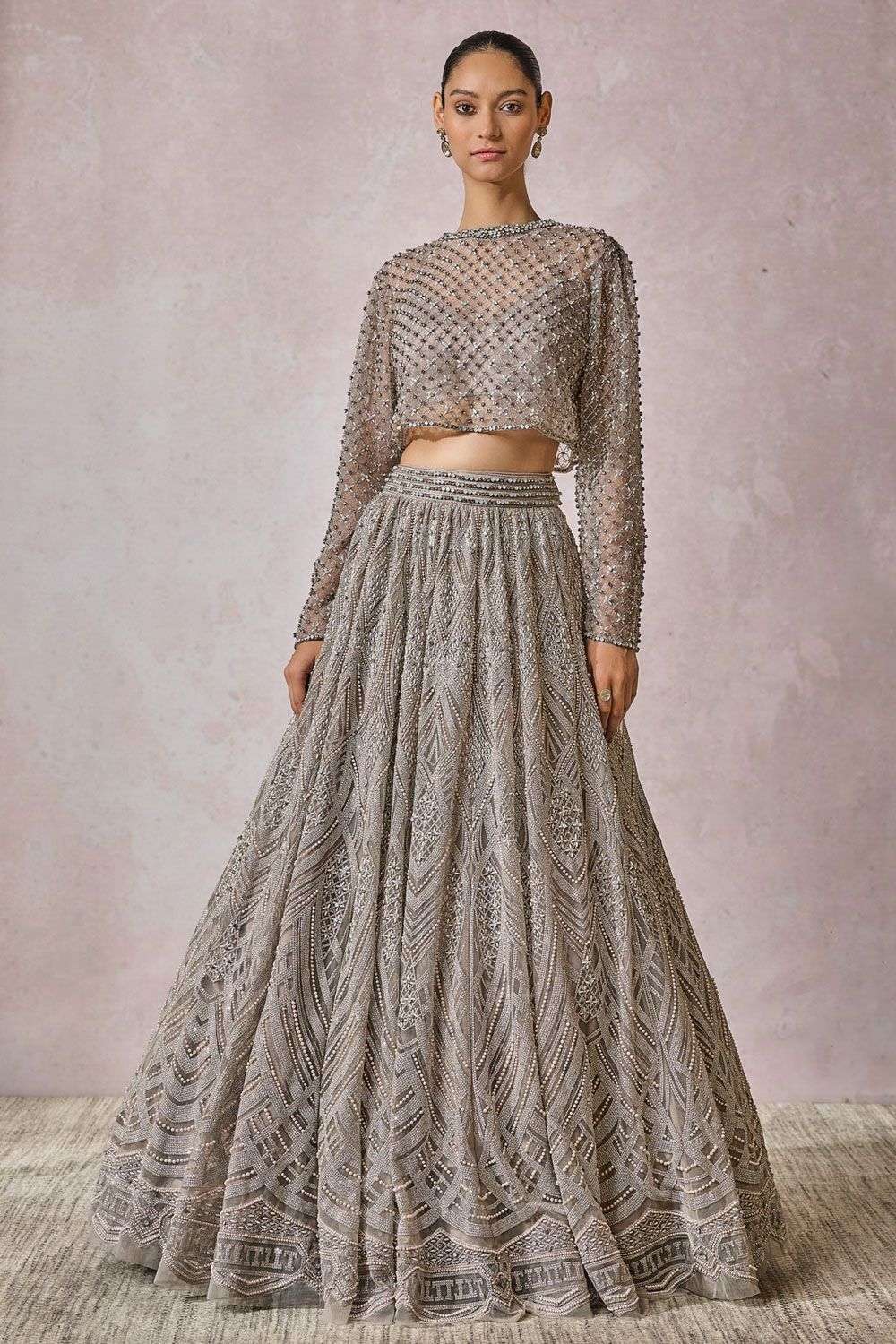 Buy Tarun Tahiliani Soft Silver Bustier silk dupion /Top Soft