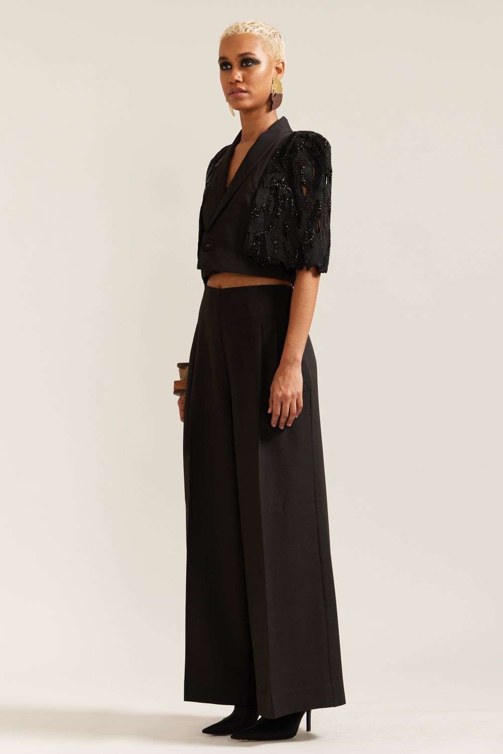 andmary Sonique knit tops black Ethical & Sustainable