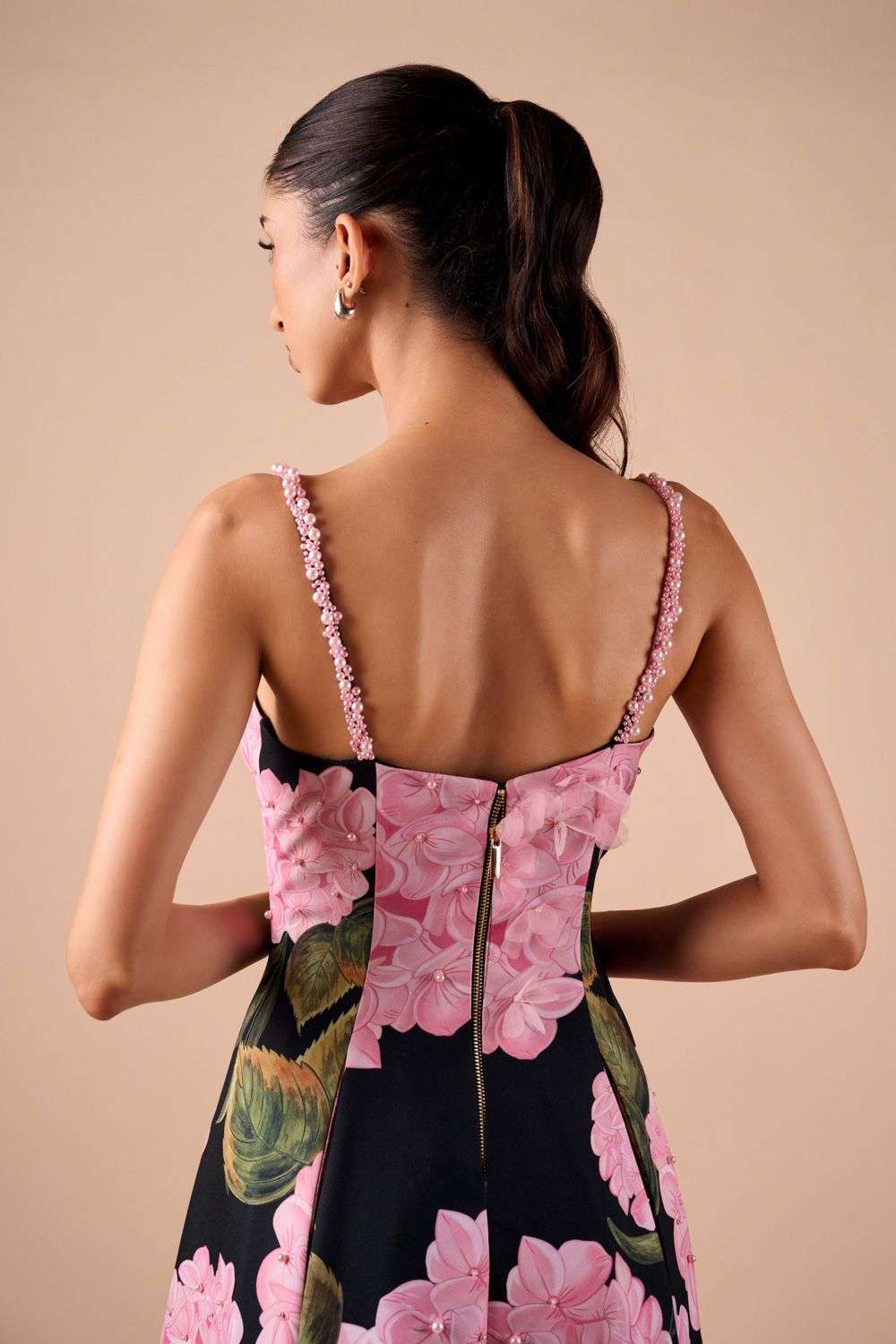 Buy Shriya Som Soft Multi Canvas Hydrangea Print, Pearl Dresses