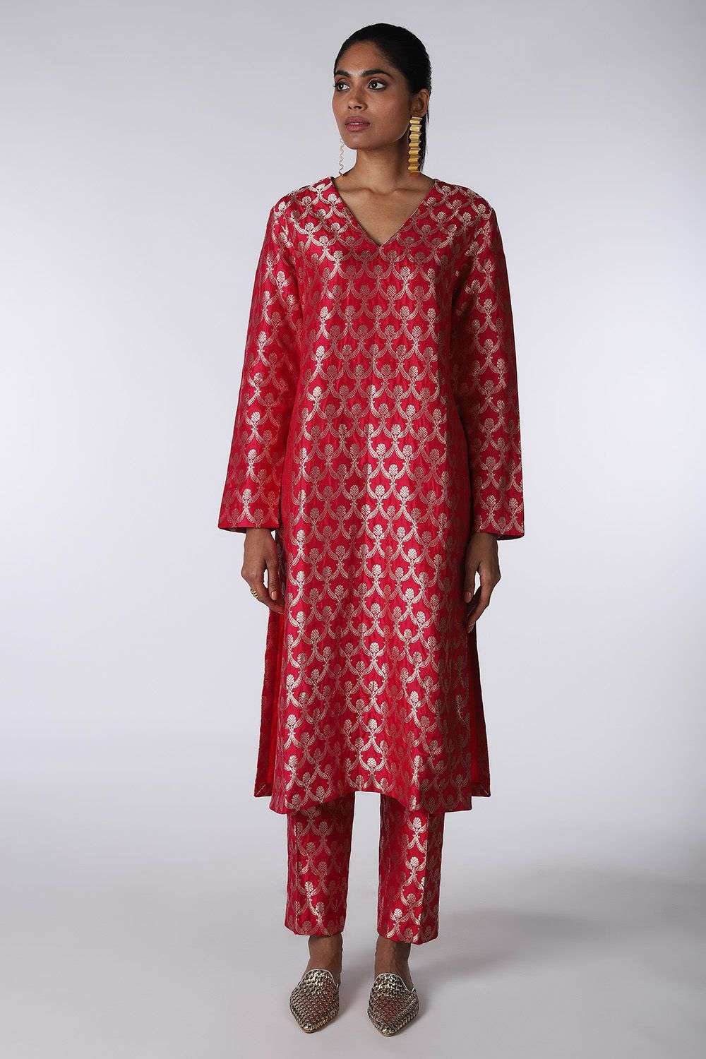 Paithani Long Brocade Jacket – Label Soniya Saanchi