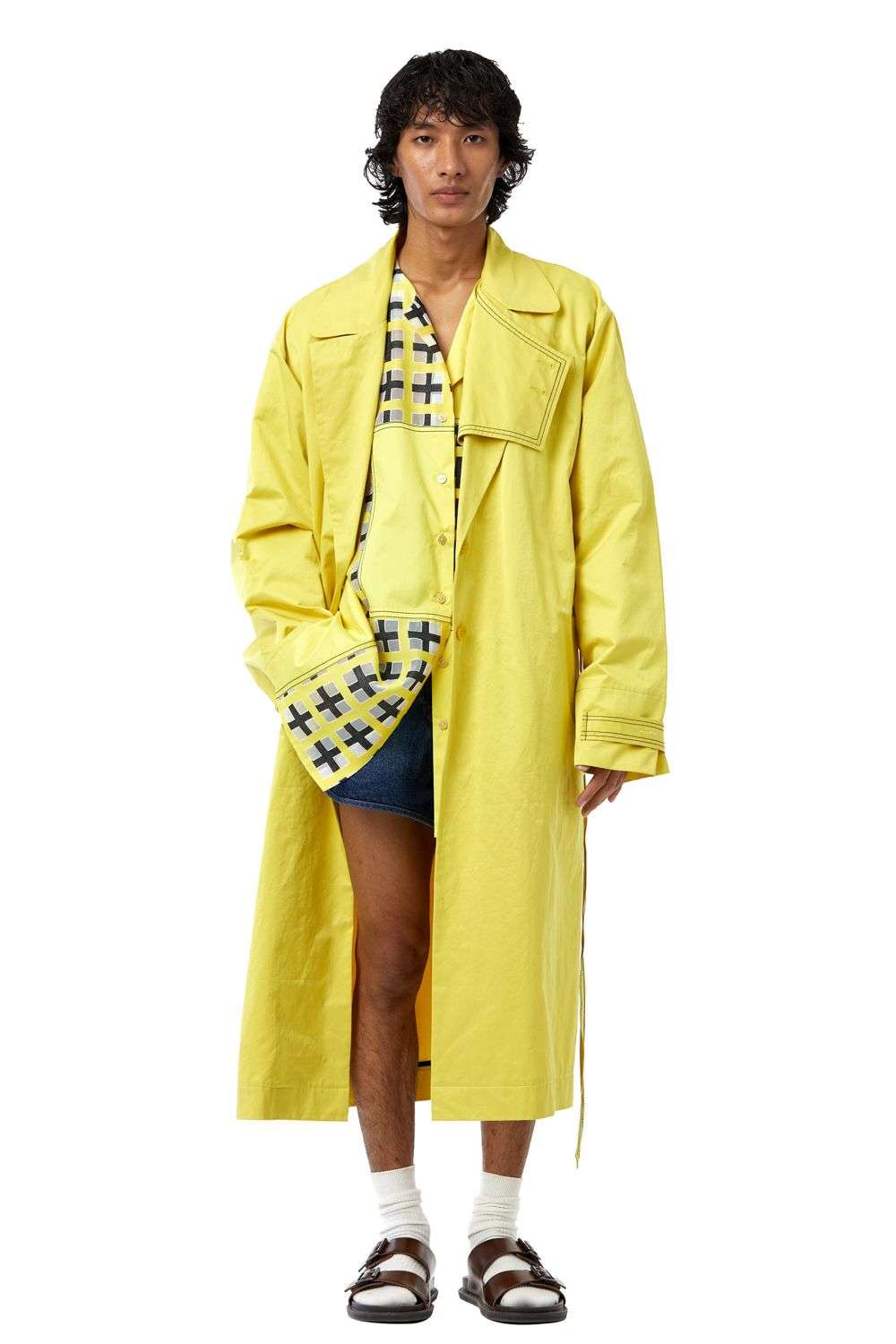 Buy Kanika Goyal Label Men Soft Yellow 60% Polyester, 40% Nylon