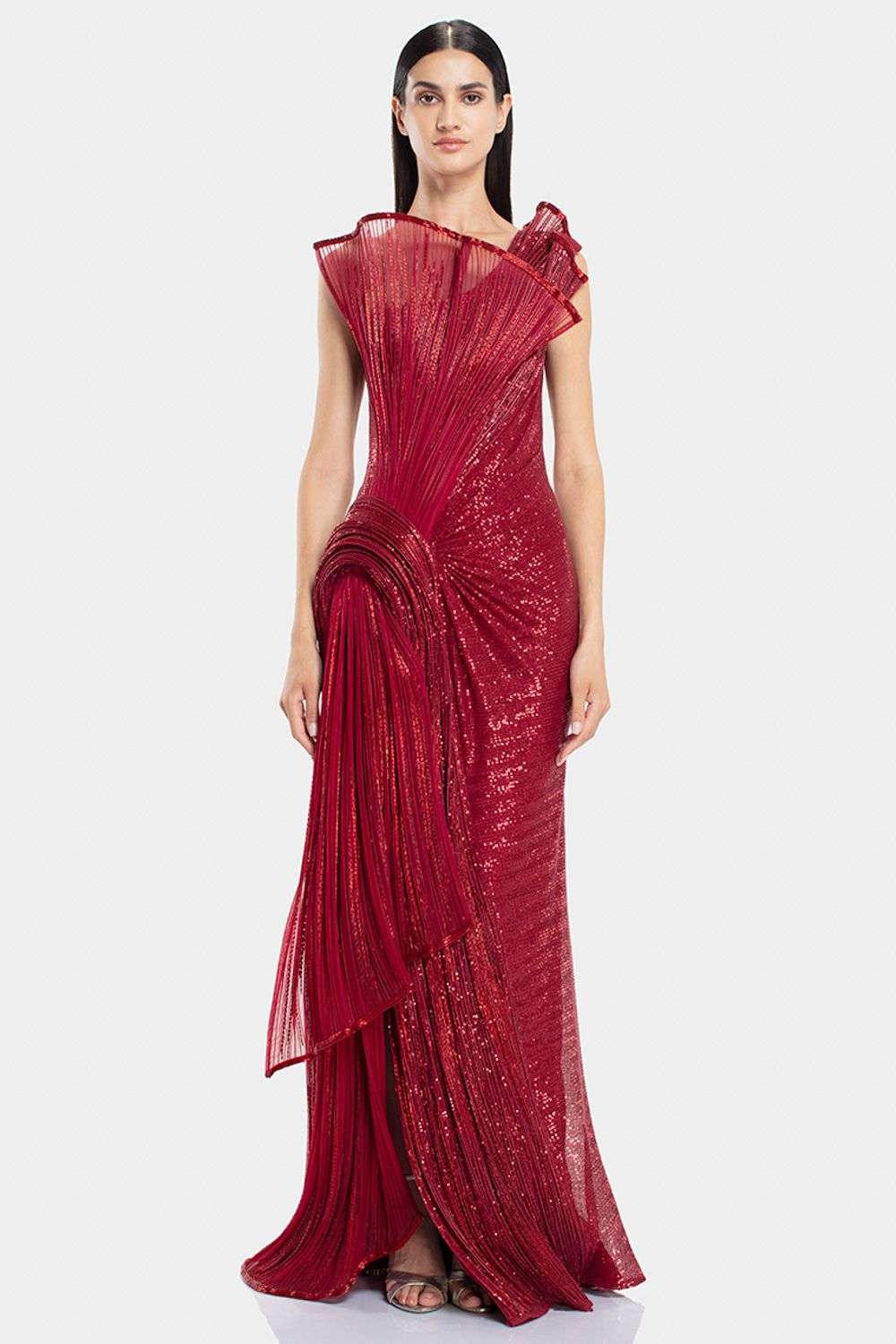Red Sequin Mermaid Red Sequin Prom Dress With Long Sleeves And Side Slit  For Women Shiny Bling, Perfect For Evening Parties And Christmas From  Weddingdress1989, $113.62 | DHgate.Com