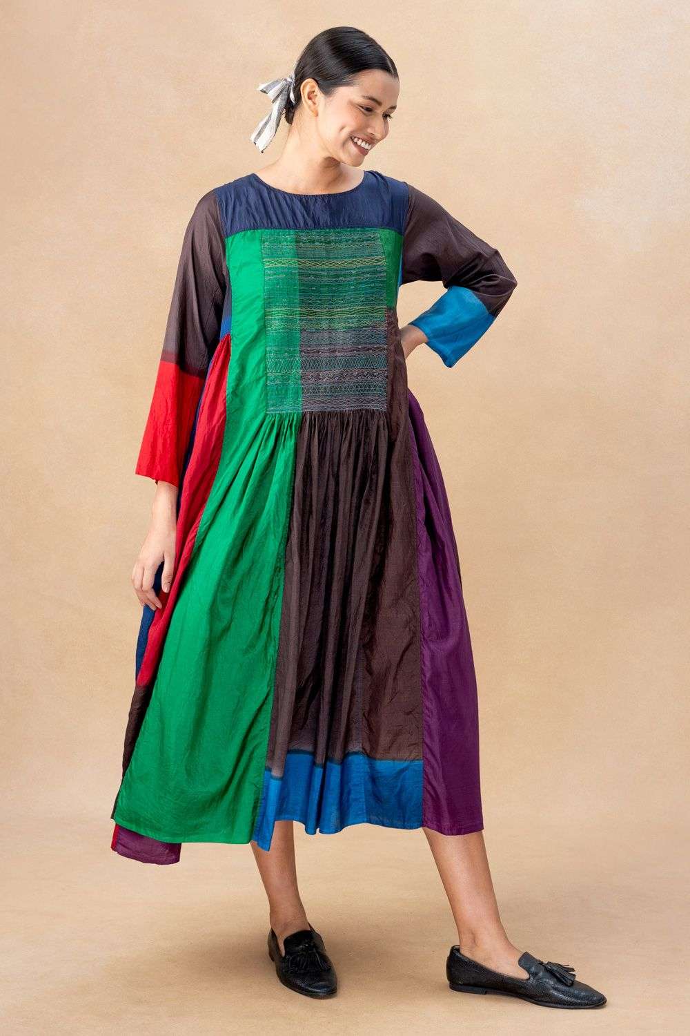 injiri インジリ MULTI CHECK DRESS Buy Injiri Soft Multi 100% Linen Dresses