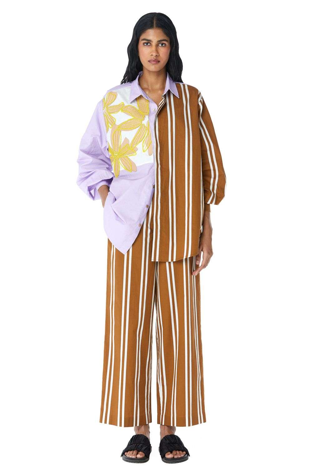 Buy Kanika Goyal Label Soft Multi 100% Cotton Embellished