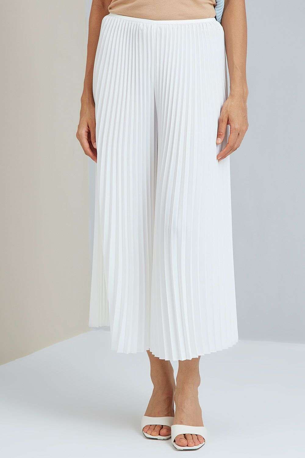 SHEIN X Dr.kholoud Zipper Back Super Pleated Palazzo Pants | SHEIN