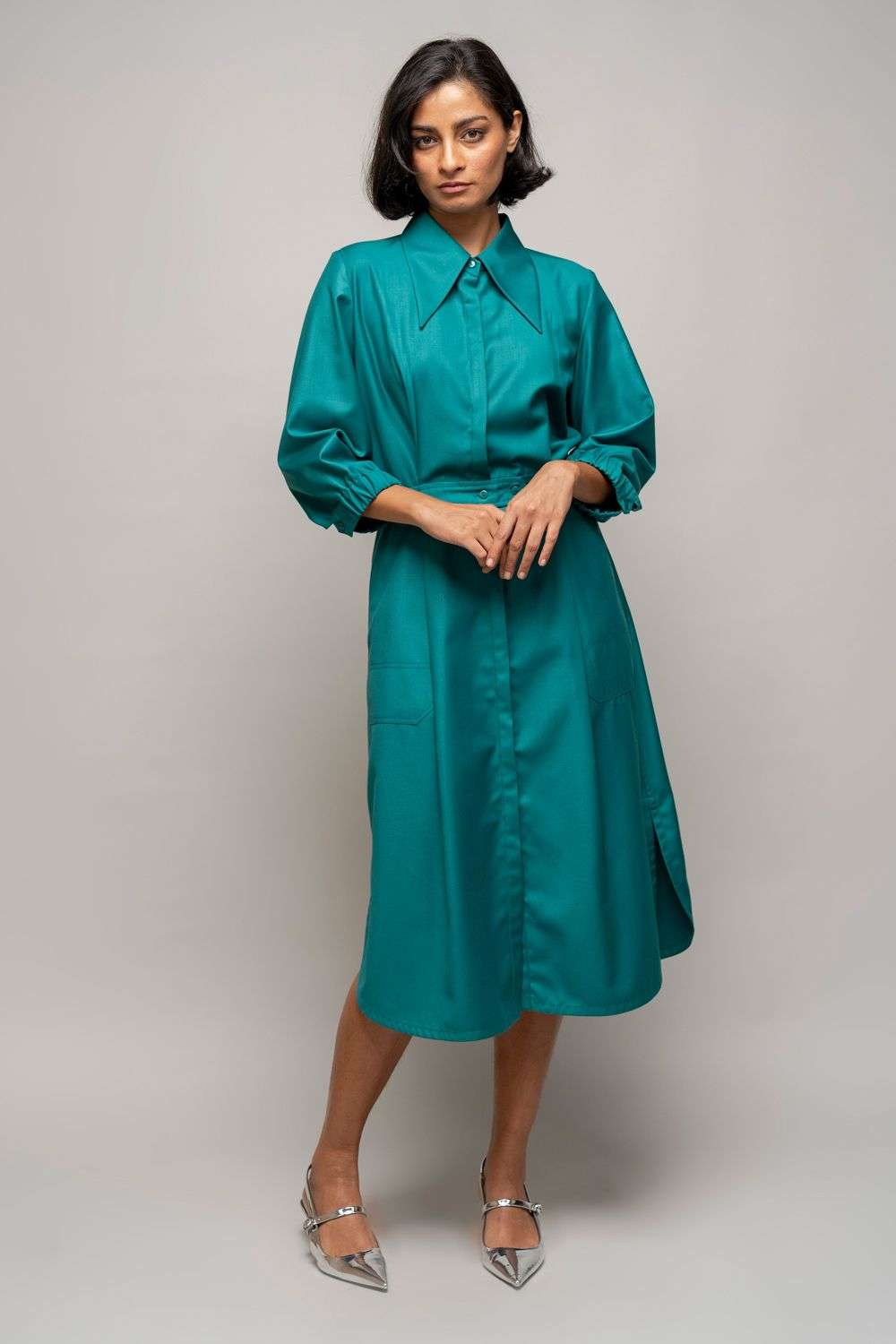 Buy LEH Studio Soft Blue 100% Viscose Dresses