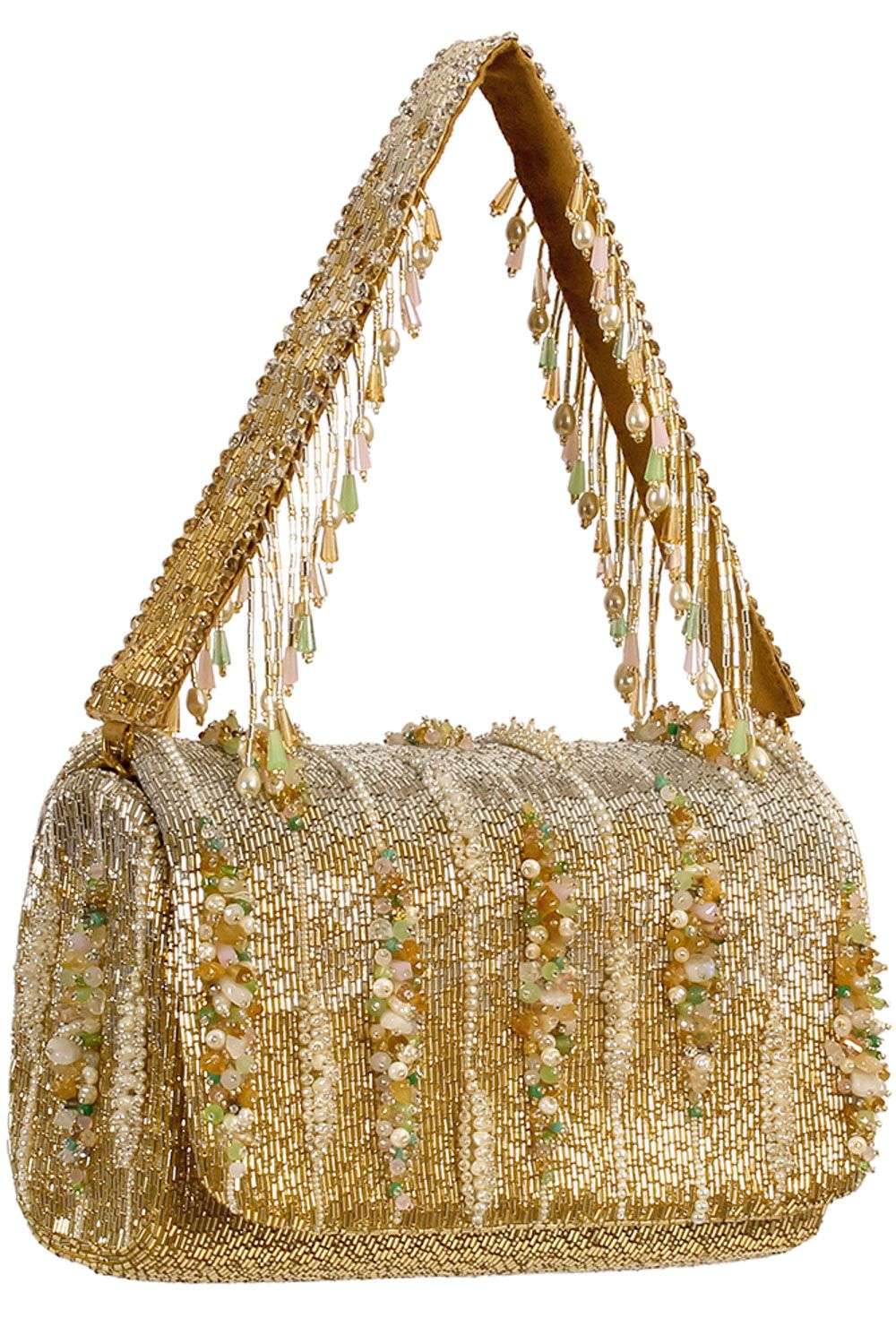 Buy Lovetobag Soft Gold Satin, Lining Suedette Bags