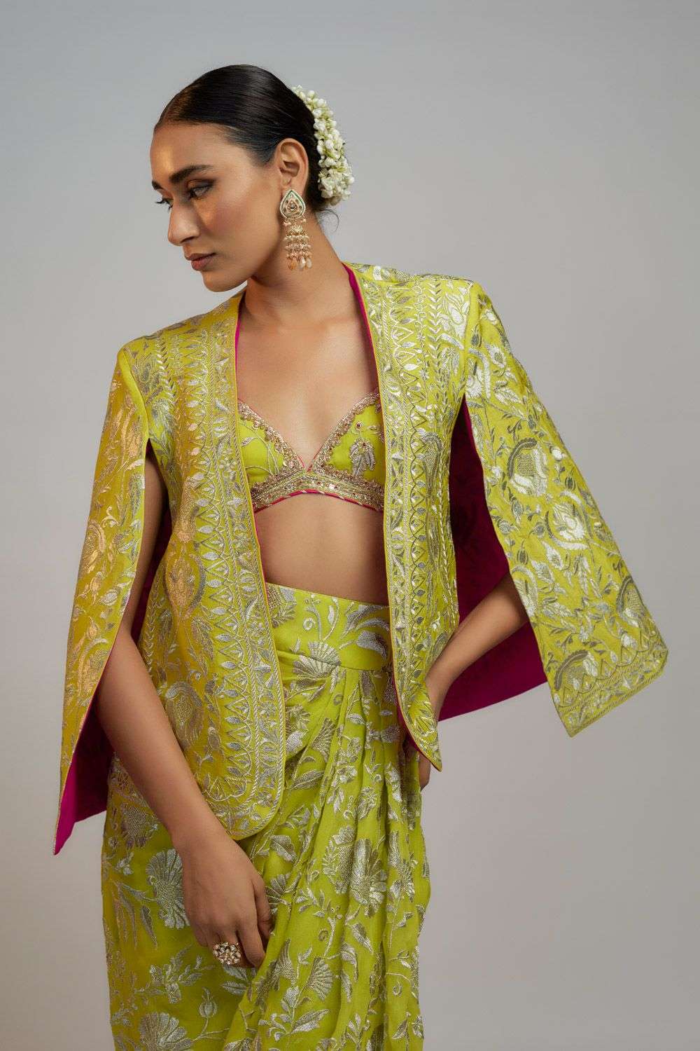 Floral cape jacket sales