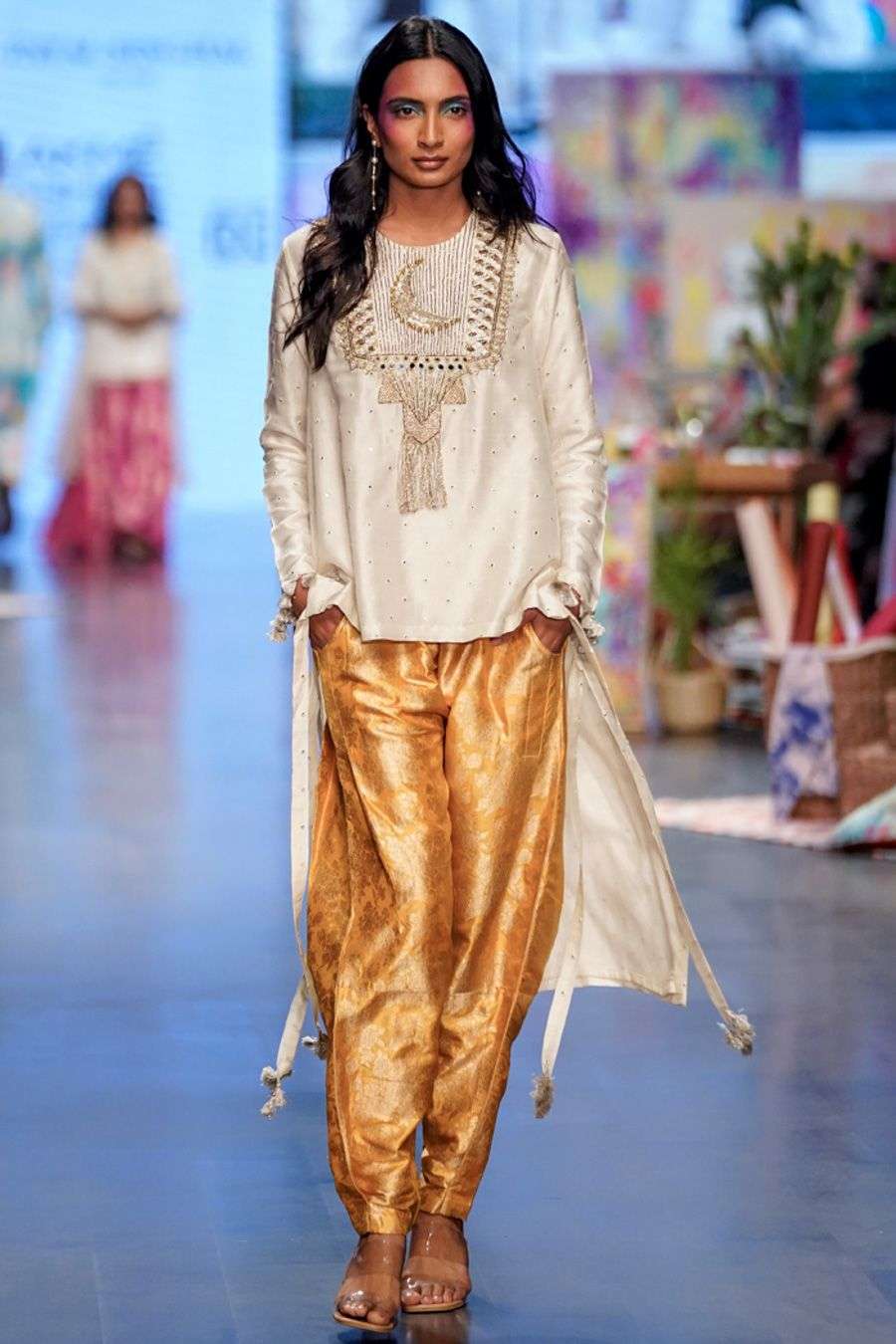 Buy Payal Singhal Soft Ivory Silk Kurtas
