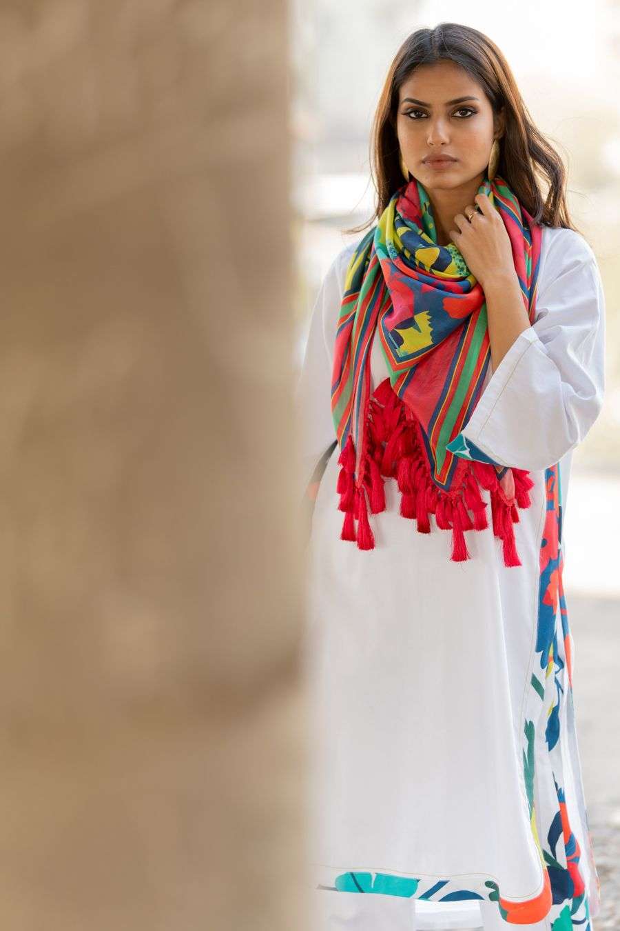 Buy Pooja Keyur Soft Pink Voil Silk Scarves Stoles