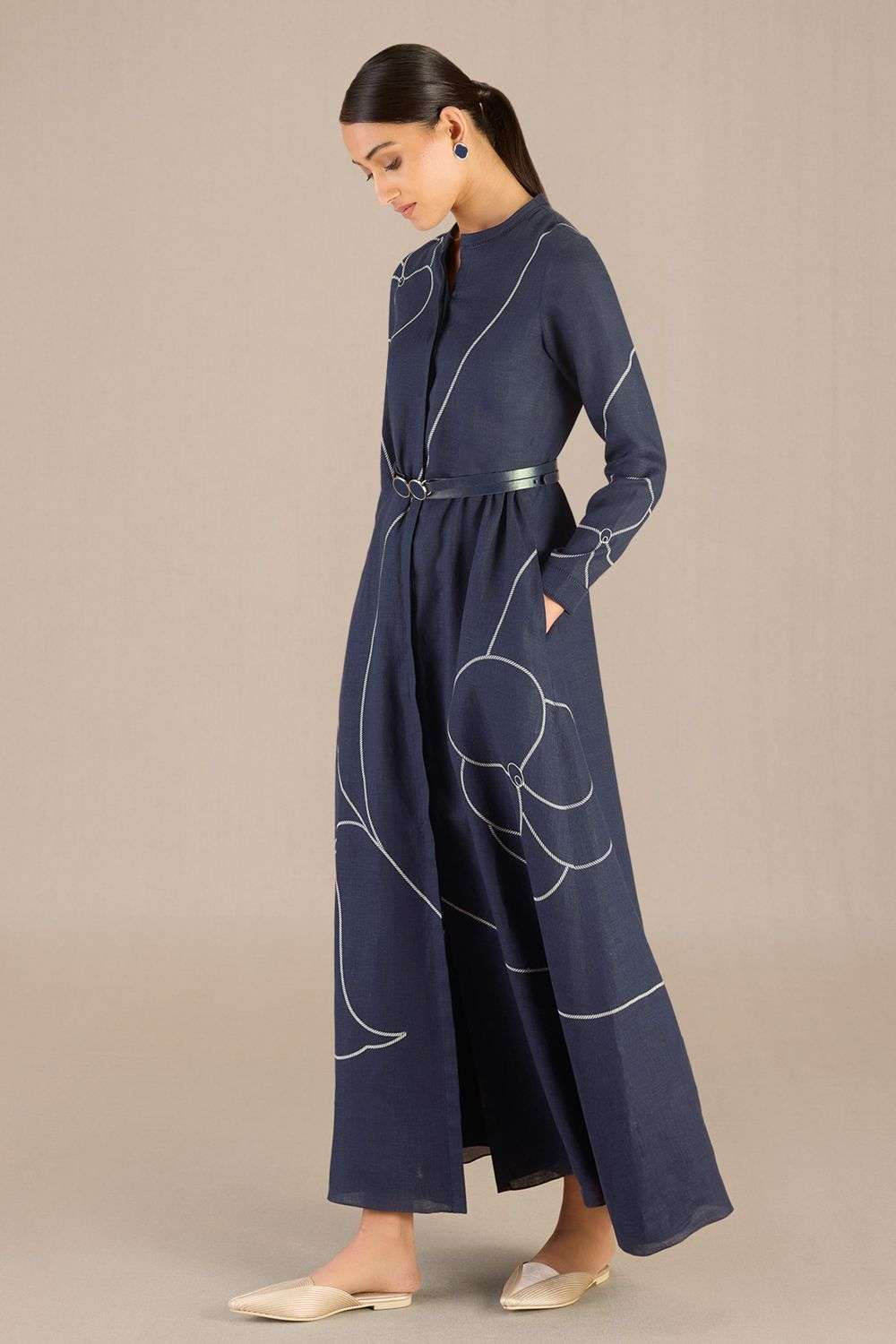 Buy AMPM Soft Blue linen Dresses