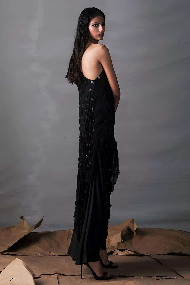 Buy AK-OK by Anamika Khanna Soft Black Cotton Capes & Cape Sets