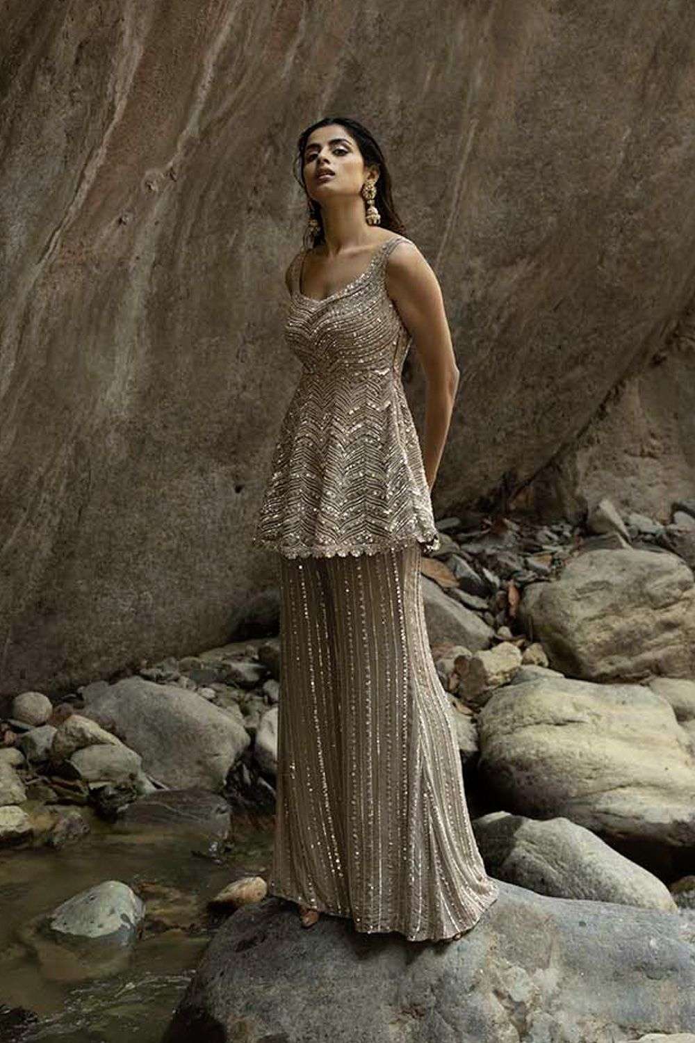 Peplum indian deals wedding dress