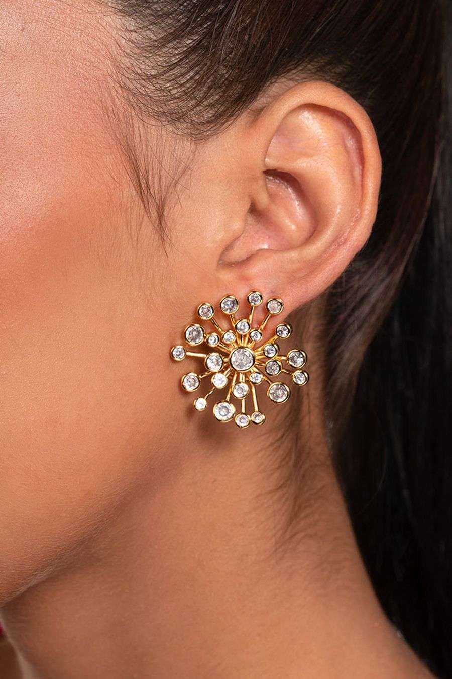 Starburst earrings gold top