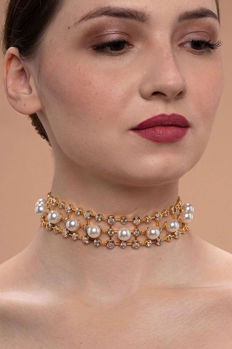 Latest cz deals choker necklace